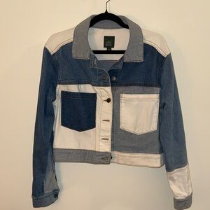 Wild Fable Blue and White Denim Jacket